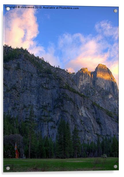 Yosemite Valley Acrylic by chris wood