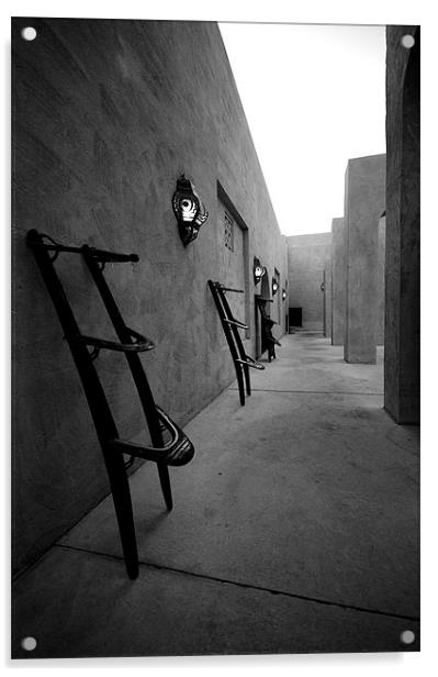 Desert courtyard Acrylic by Steve Cowe