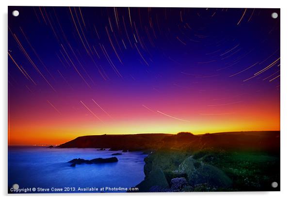 Swirling Stars Acrylic by Steve Cowe