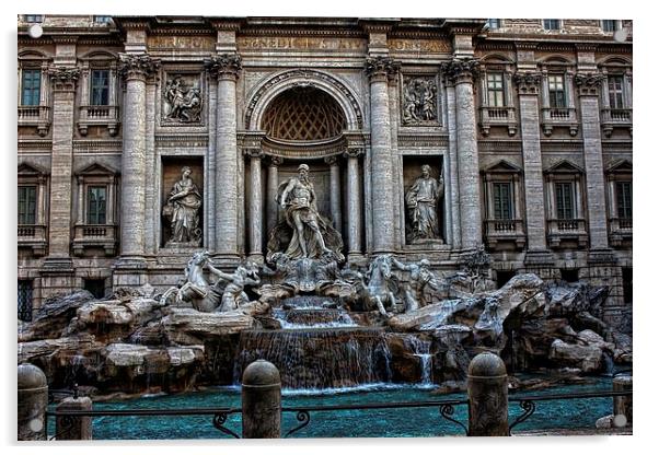 Trevi fountain, Rome, Italy Acrylic by Diane  Mohlman