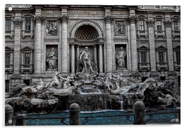 Trevi Fountain, Rome, Italy Acrylic by Diane  Mohlman
