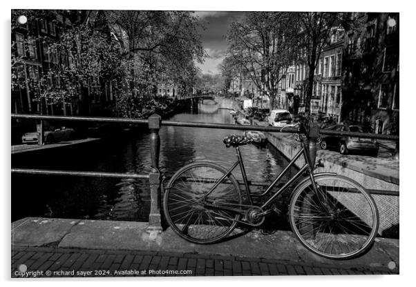 Amsterdam Bike Acrylic by richard sayer