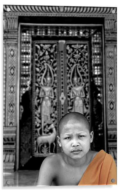 Posing, Laos Acrylic by ira de reuver