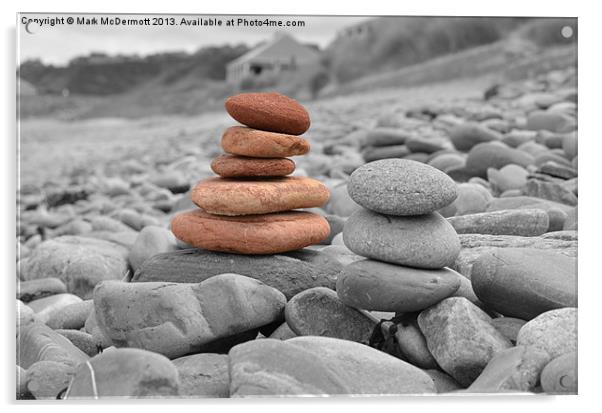 Sandstone Pebbles Acrylic by Mark McDermott