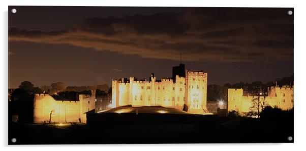 Alnwick Castle at night Acrylic by Kevin Duffy
