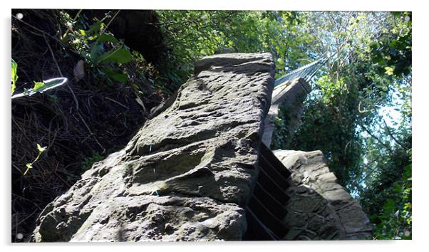 Stone side stairs. Acrylic by Jakub Jezierski