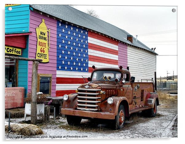 Seligmans old fire truck Acrylic by Lee Mullins