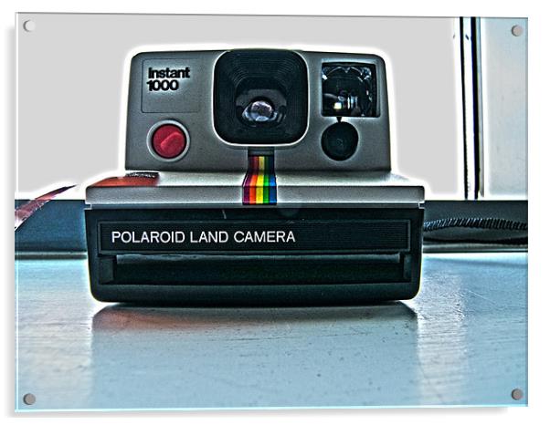 polaroid Camera coloured Acrylic by James Murray