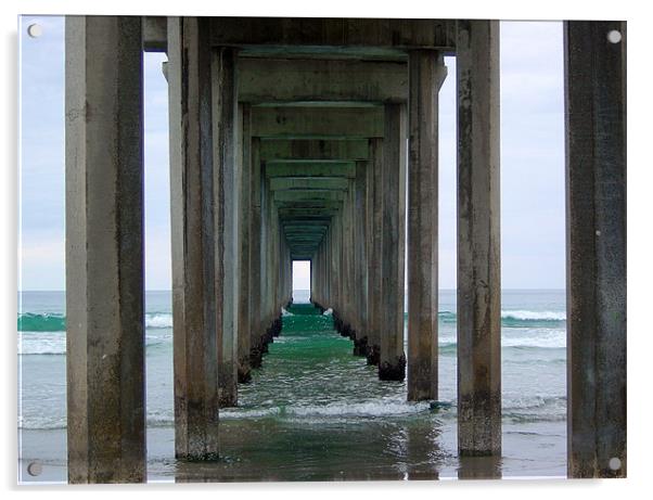 San Diego, California, Pier Acrylic by Jay Huckins