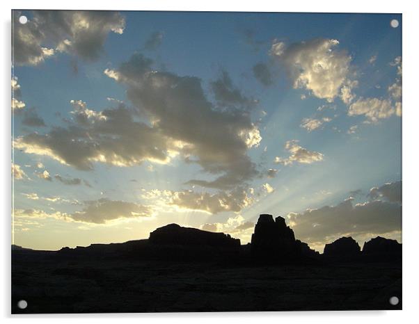 Glen Canyon, Utah, Desert Sunrise Acrylic by Jay Huckins