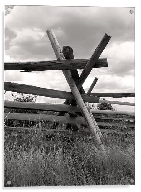 Gettysburg, Pennsylvania Fence Acrylic by Jay Huckins