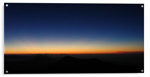 Mauna Kea, Hawaii Sunset Acrylic by Jay Huckins