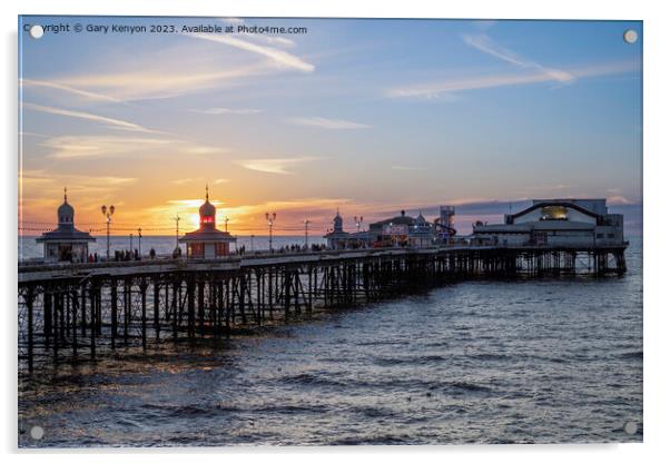 Sunset North Pier Acrylic by Gary Kenyon