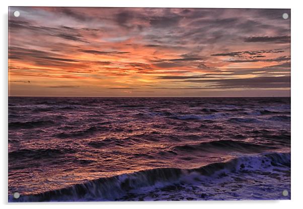 Seaside Sunset Acrylic by Gary Kenyon