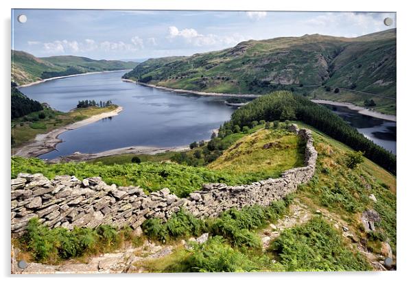 Looking Down on Haweswater Acrylic by Gary Kenyon