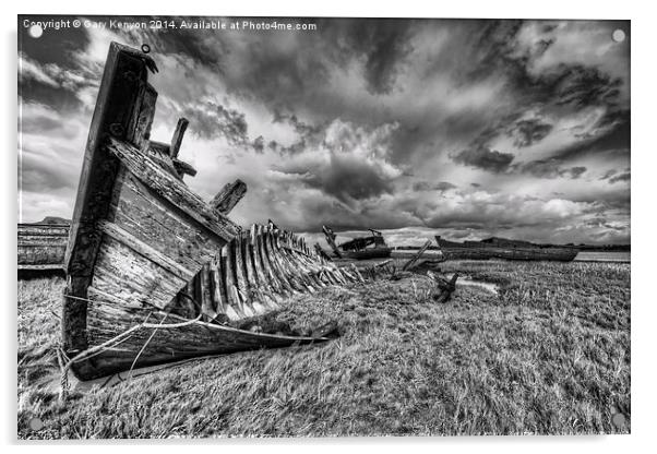  Mono Wreck Fleetwood Marsh Acrylic by Gary Kenyon