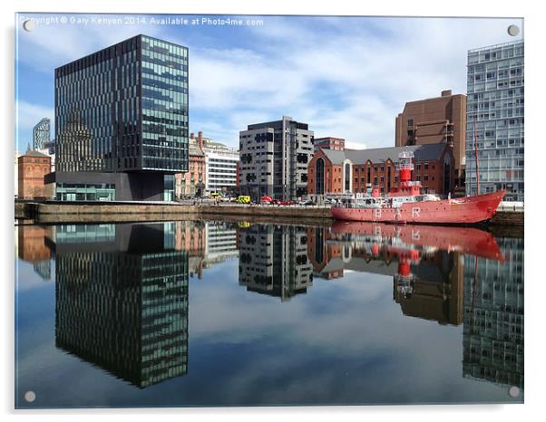  Liverpool Reflections Acrylic by Gary Kenyon