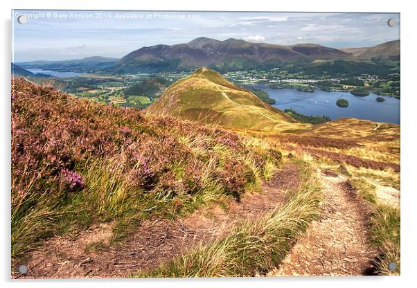 Catbells and Derwentwater Acrylic by Gary Kenyon