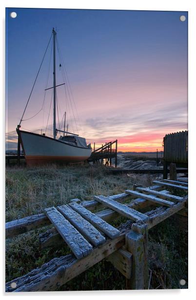 Skipool Creek Sunrise Acrylic by Gary Kenyon