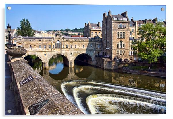 Pulteney Bridge, Bath, Acrylic by Gary Kenyon