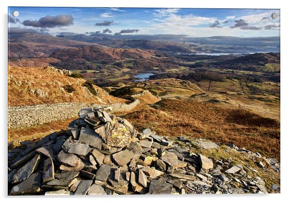  Lingmoor Fell Views Acrylic by Gary Kenyon
