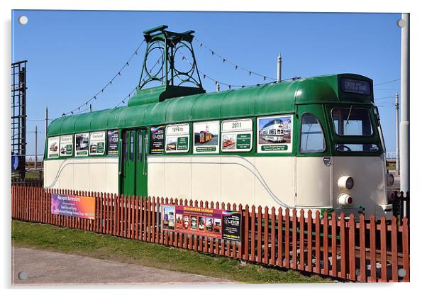  Blackpool Tram Acrylic by Gary Kenyon