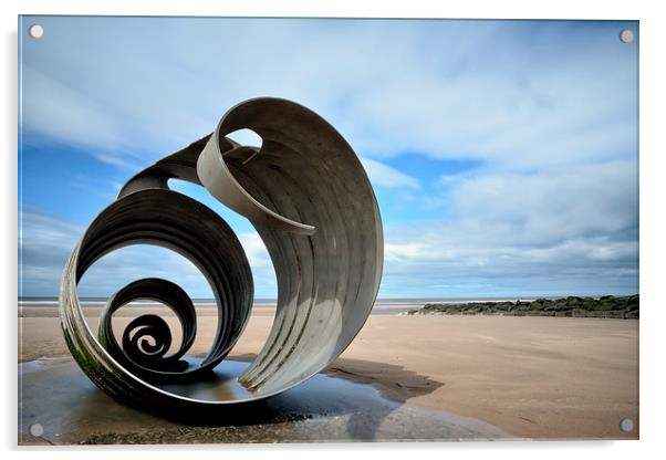 Marys Shell Cleveley's Beach Lancashire Acrylic by Gary Kenyon