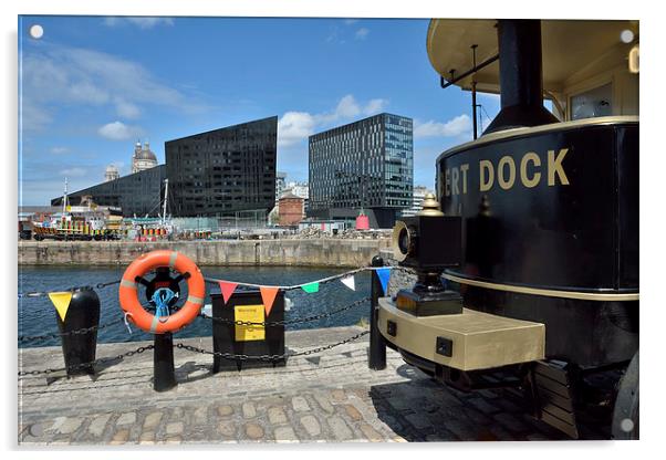  Albert Docks and Views Of Liverpool Acrylic by Gary Kenyon