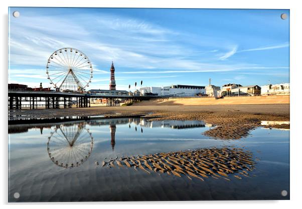 Blackpool Fylde Coast Acrylic by Gary Kenyon