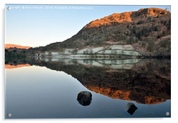 Morning Rydalwater Reflections Acrylic by Gary Kenyon