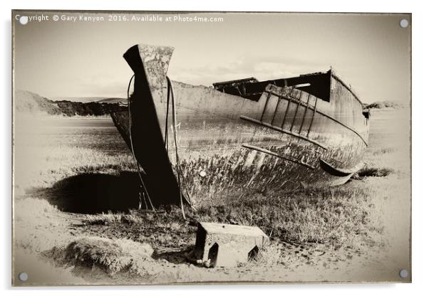 Aged Shipwreck Acrylic by Gary Kenyon
