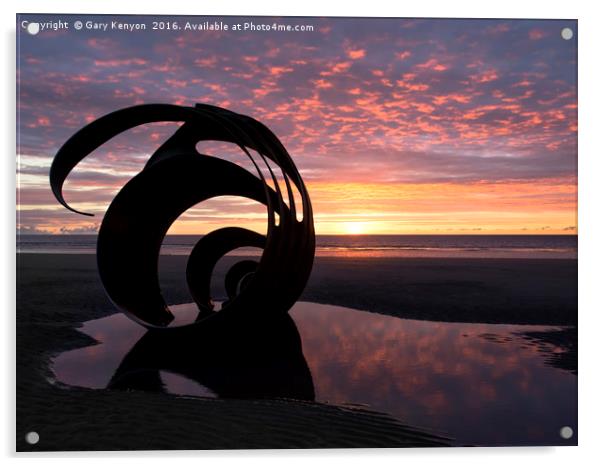 Mary's AShell At Sunset Acrylic by Gary Kenyon