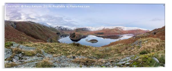 Haweswater Pano at First Light Acrylic by Gary Kenyon