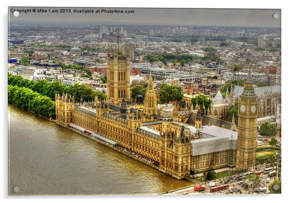 London through the eye Acrylic by Thanet Photos