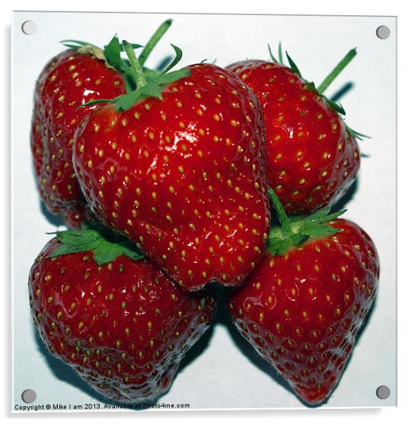 Red Strawberries Acrylic by Thanet Photos