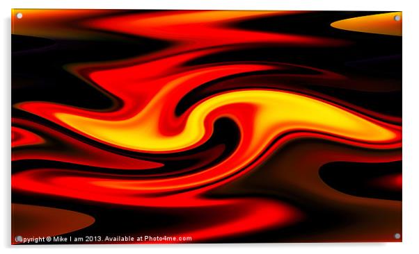 Liquid fire Acrylic by Thanet Photos