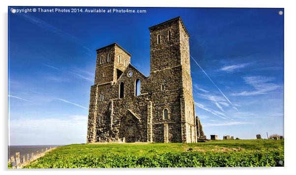 Reculver towers Acrylic by Thanet Photos