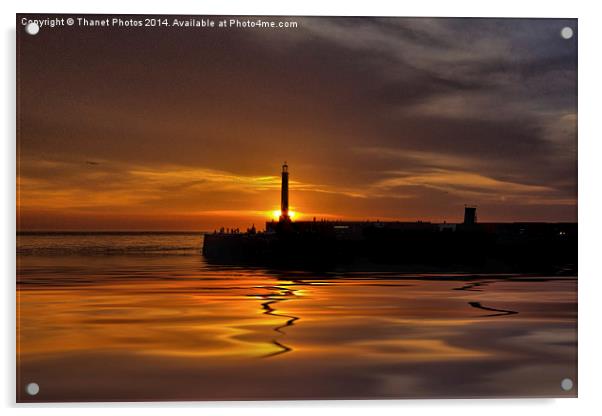 A proper sunset Acrylic by Thanet Photos