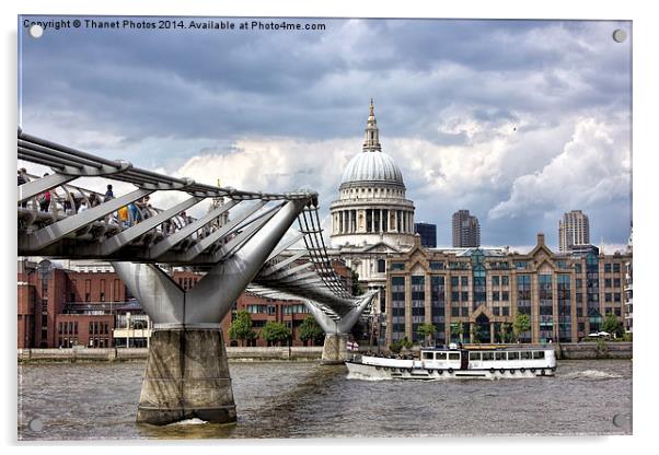 Millennium Bridge Acrylic by Thanet Photos