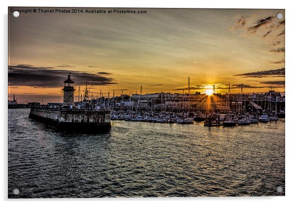  Harbour sunset Acrylic by Thanet Photos