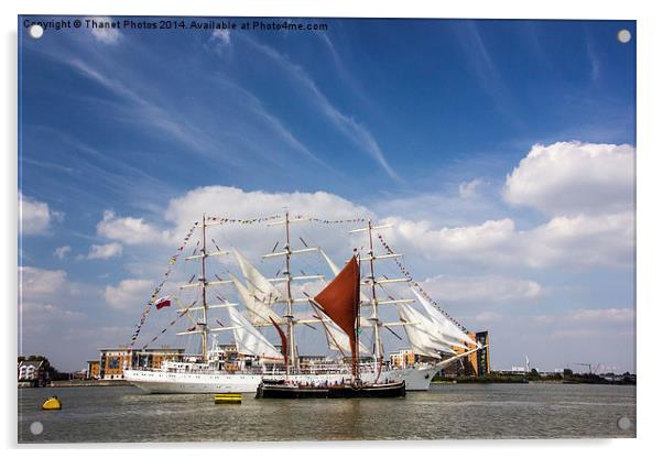 tall ships festival  Acrylic by Thanet Photos