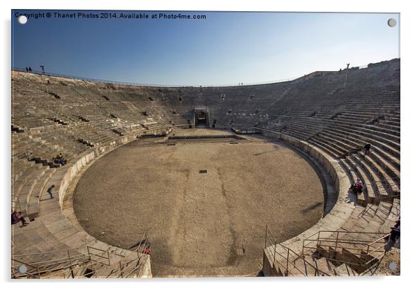  Roman amphitheatre  Acrylic by Thanet Photos