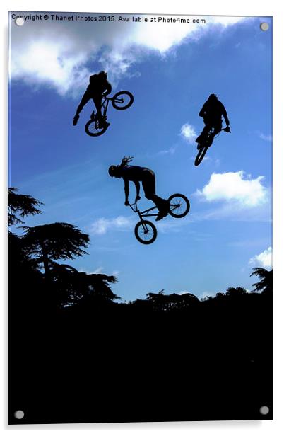  BMX montage Acrylic by Thanet Photos
