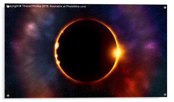  Deep space eclipse  Acrylic by Thanet Photos