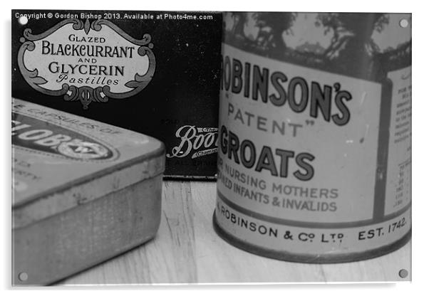 Vintage medication Acrylic by Gordon Bishop