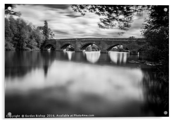 BW Clifton Hampden Bridge Acrylic by Gordon Bishop