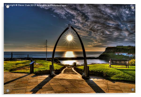 Whale Jaw Bone Arch- Whitby Acrylic by Steve H Clark