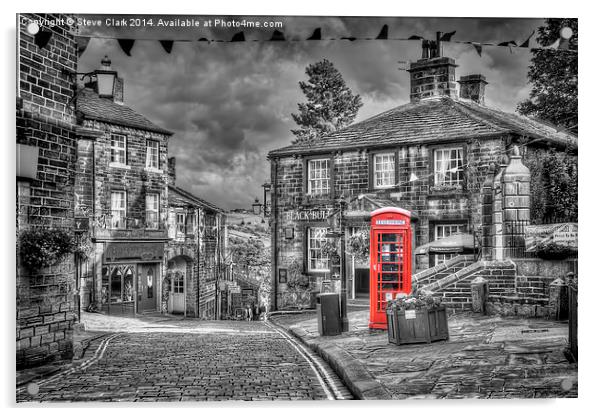 Haworth - Red Telephone Box Acrylic by Steve H Clark