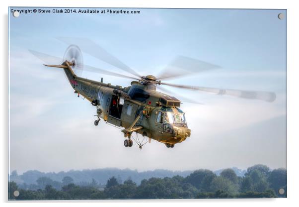 Sea King Helicopter Acrylic by Steve H Clark