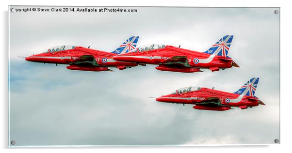  Red Arrows - 50 Display Seasons Acrylic by Steve H Clark